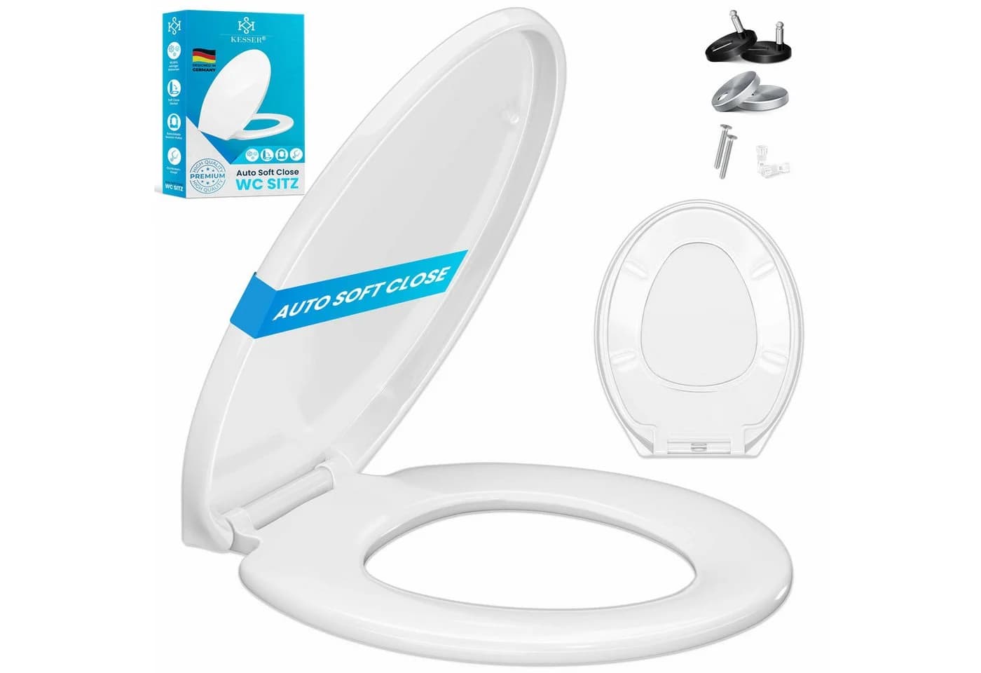 KESSER WC-Sitz Duroplast mit SoftClose & Click-n’-Clean Weiß - Bild 2