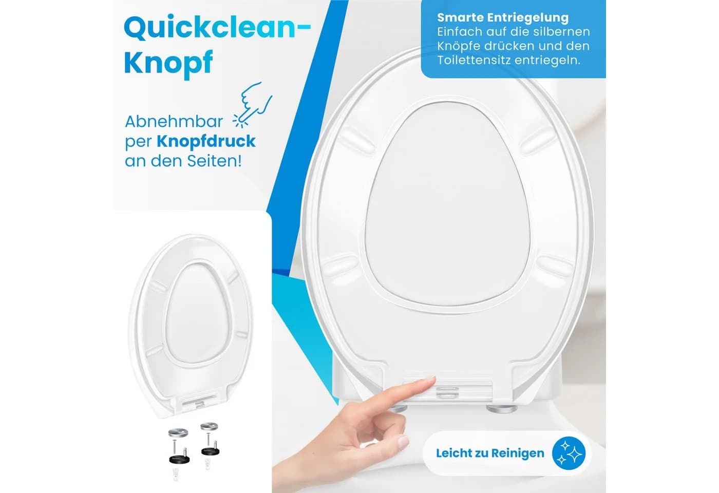 KESSER WC-Sitz Duroplast mit SoftClose & Click-n’-Clean Weiß - Bild 4