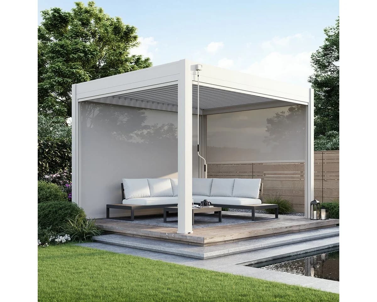 Pavillon-Rollo Aluminium/Textil Weiß Mömax DE - Bild 4