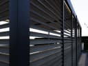 Weide Pavillonseitenteil Lamellenwand Holzoptik Aluminium Bild 5