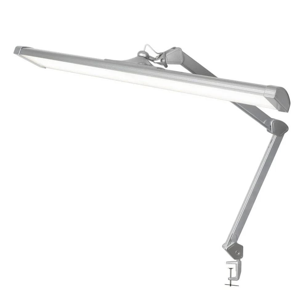 Semplix LED Arbeitslicht Tischlampe silber dimmbar mit Tischklemme - Bild 3