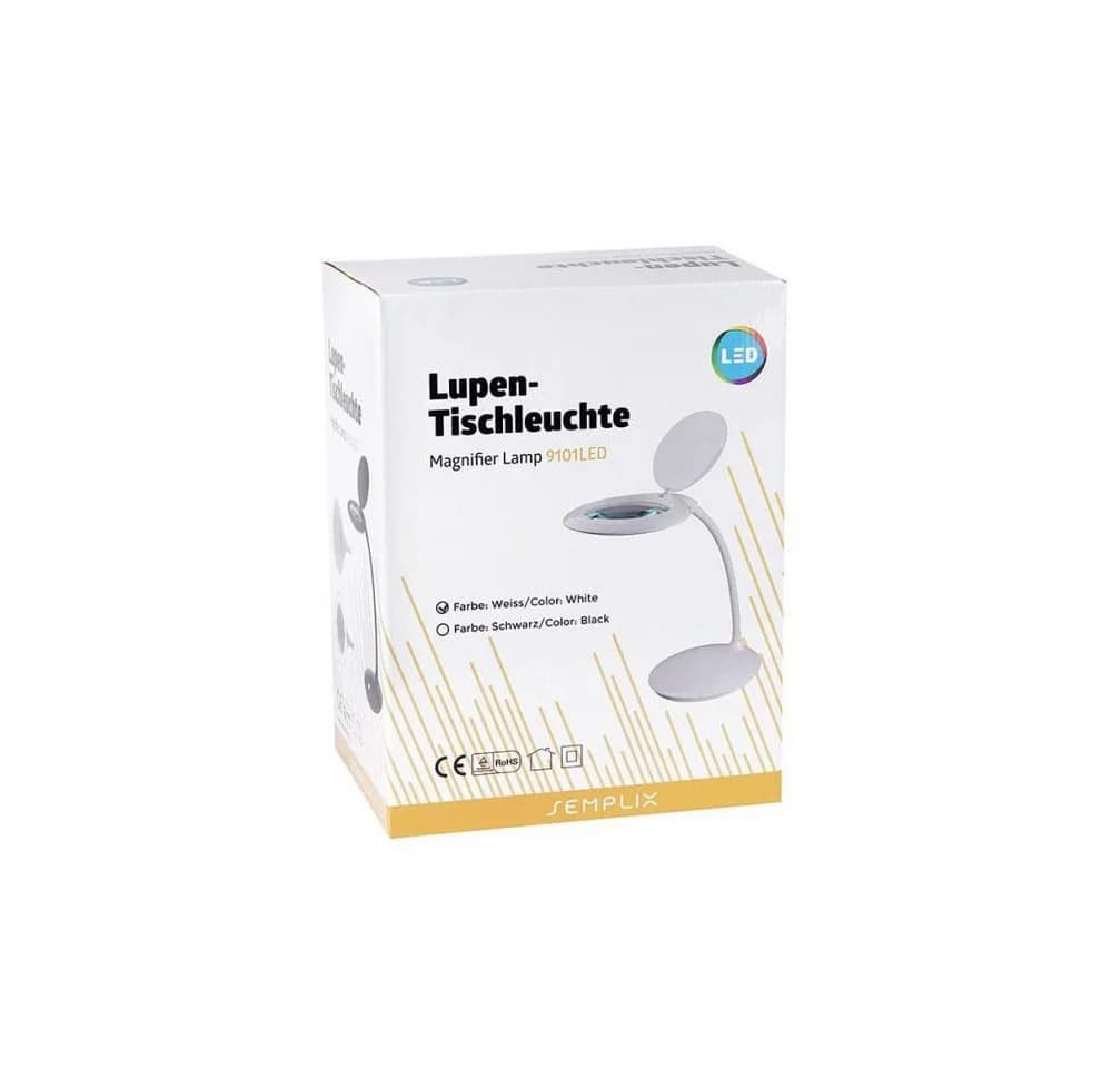 Semplix LED Lupen-Tischlampe Weiß 127 mm Dimmbar - Bild 1