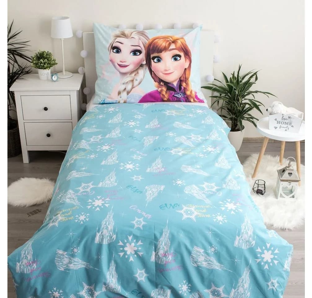 Disney Frozen Bettwäsche Set Anna Elsa 140x200 cm Baumwolle