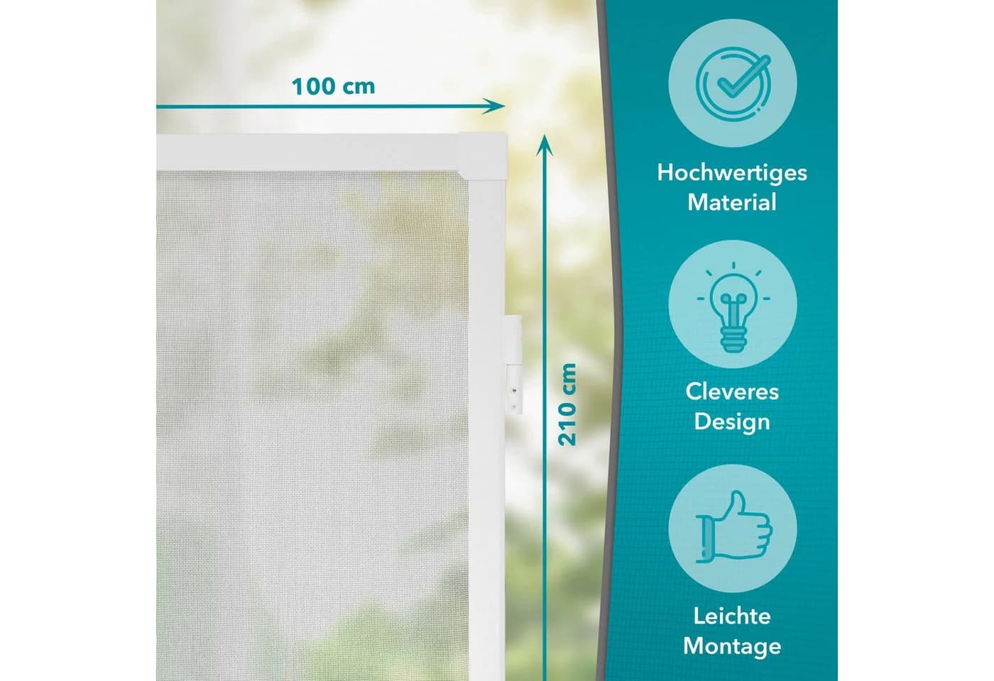 APANA Insektenschutz-Tür Alurahmen Selbstbausatz Weiss - Bild 3
