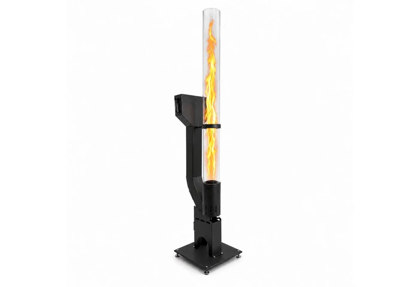 APANA Pelletfackel FLAME Heizstrahler Schwarz mit Glasröhre - Bild 2