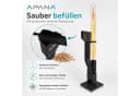 APANA Pelletfackel FLAME Heizstrahler Schwarz mit Glasröhre Bild 3