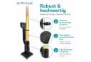 APANA Pelletfackel FLAME Heizstrahler Schwarz mit Glasröhre Bild 4