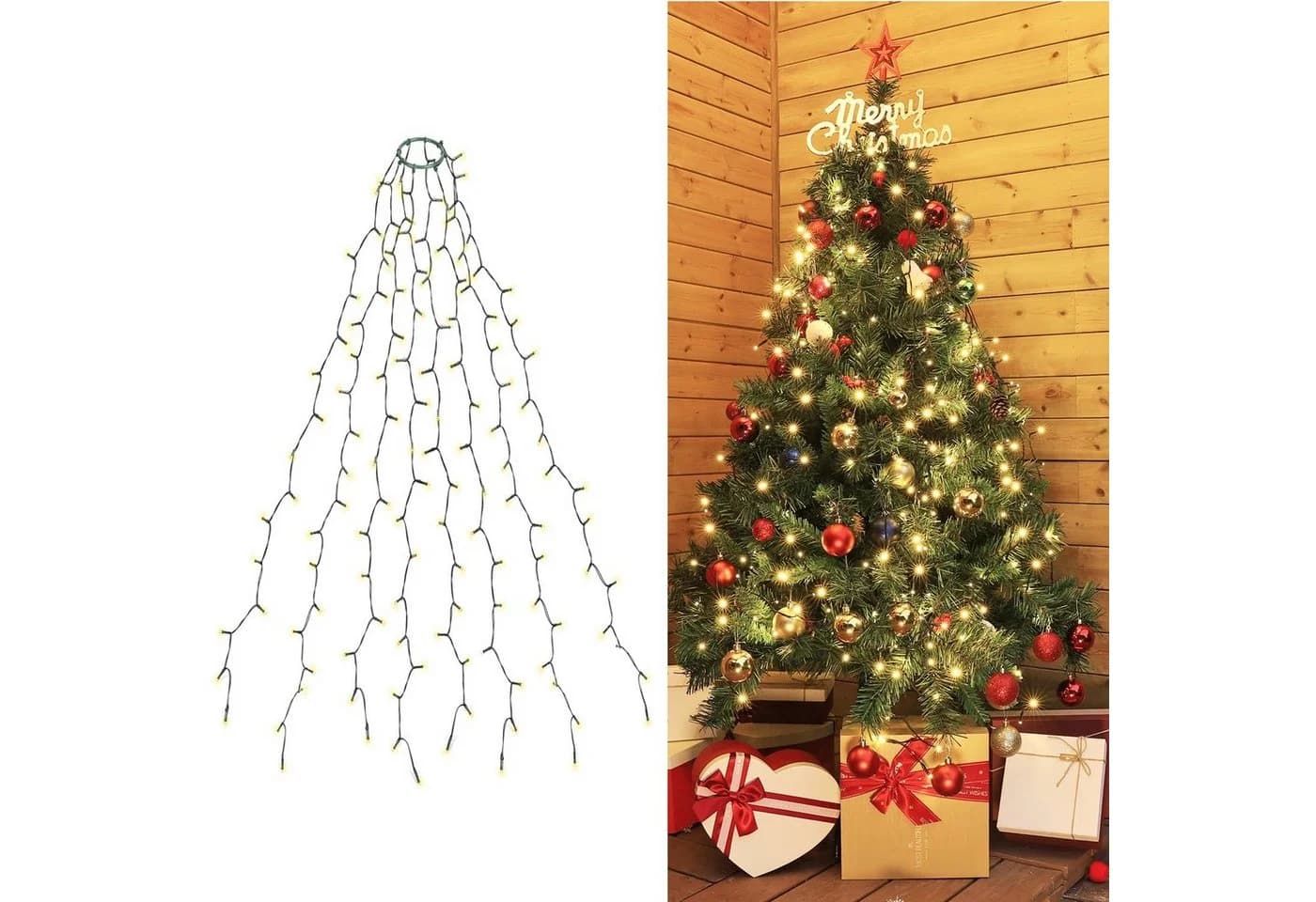 Salcar LED-Lichterkette Weihnachtsbaum 9 Modi Warmweiß - Bild 2