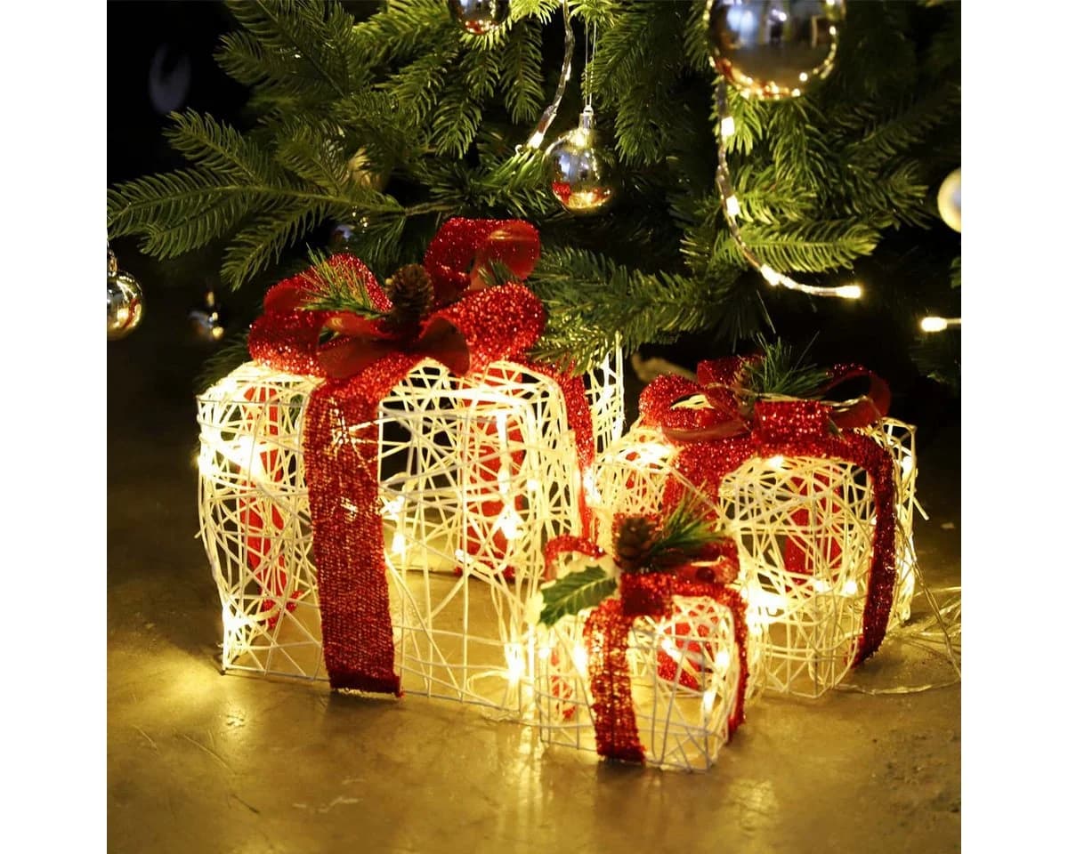 Salcar LED-Lichterkette 3er Set Geschenkbox Weihnachten Dekoration 48 LEDs - Bild 2
