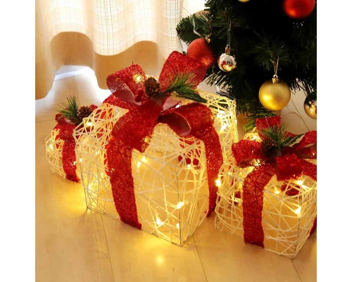 Salcar LED-Lichterkette 3er Set Geschenkbox Weihnachten Dekoration 48 LEDs - Bild 3