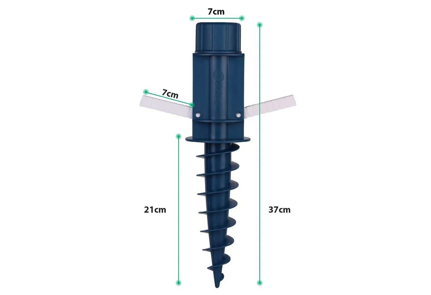 Sekey Sonnenschirmhalter Blau/Weiß PVC mit Haken - Bild 3