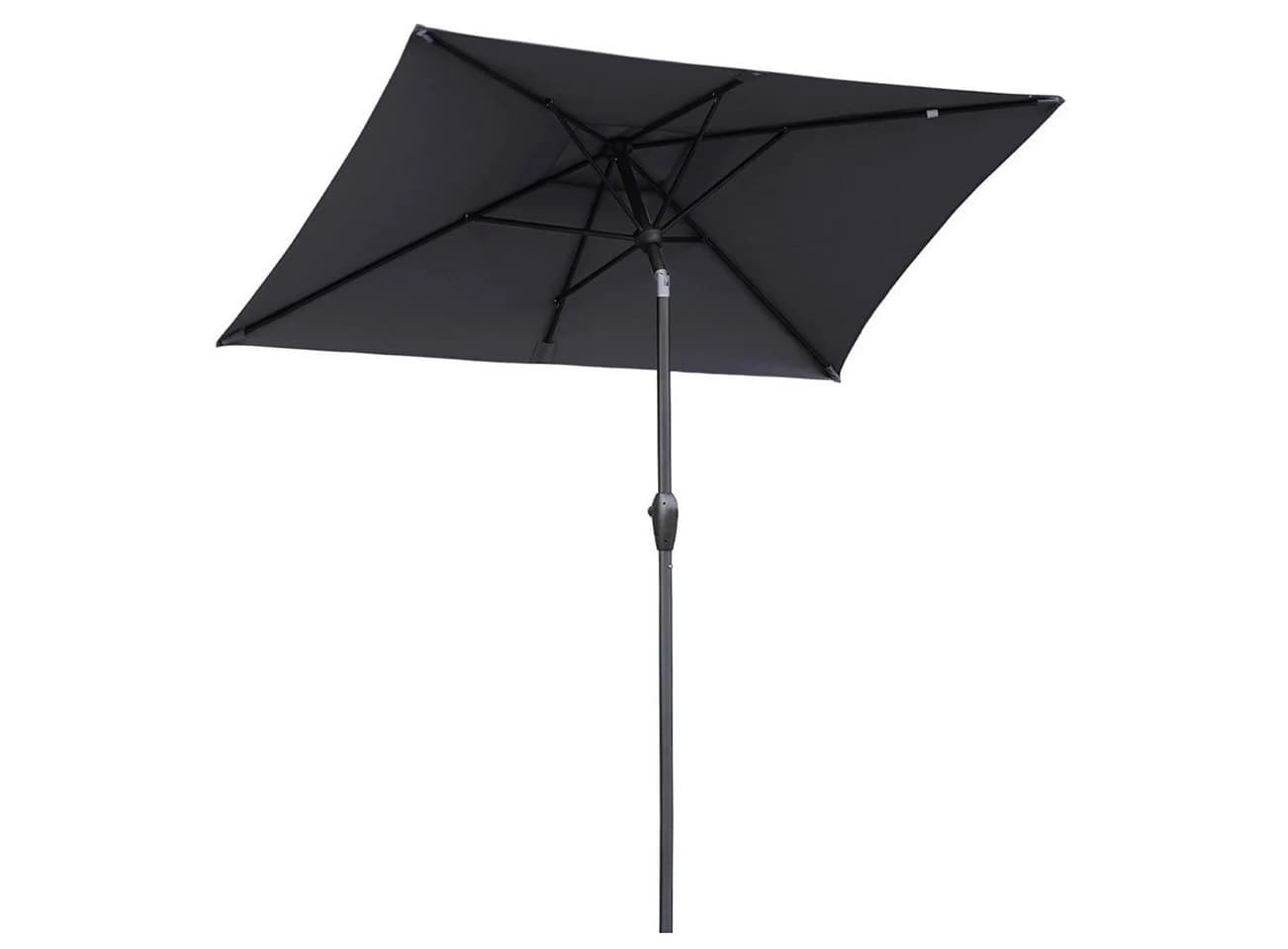 Sekey Aluminium Sonnenschirm Rechteckig Grau UV50+ mit Kurbel - Bild 2