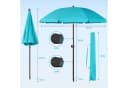 Sekey Sonnenschirm rund 1,80m Blau UV Schutz 50+ Bild 5