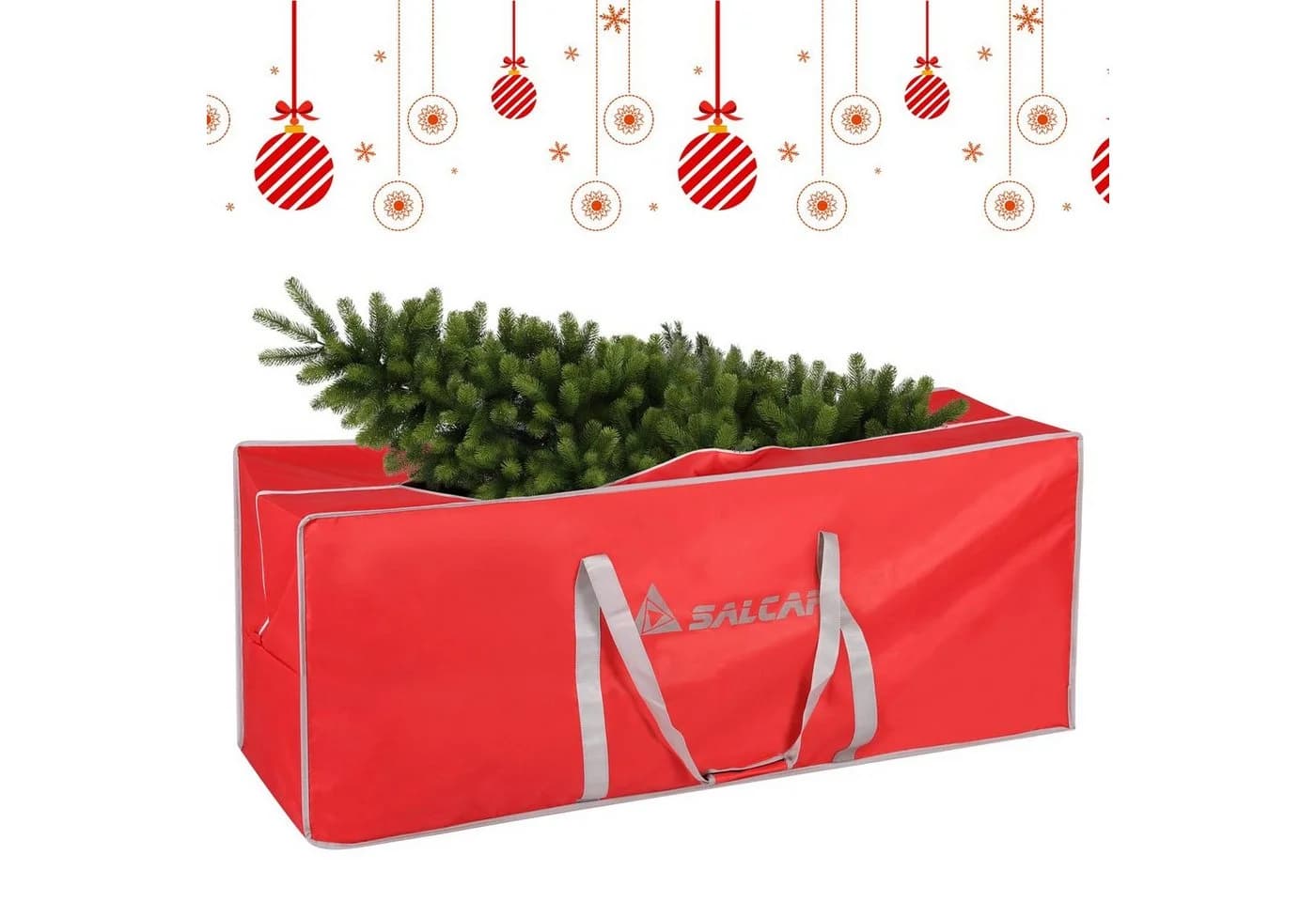 Salcar Künstlicher Weihnachtsbaum Aufbewahrungstasche Rot - Bild 3