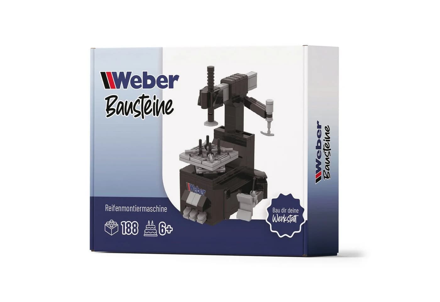 Weber Bausteine Reifenmontiermaschine Werkstatt Garage 188 Teile - Bild 4