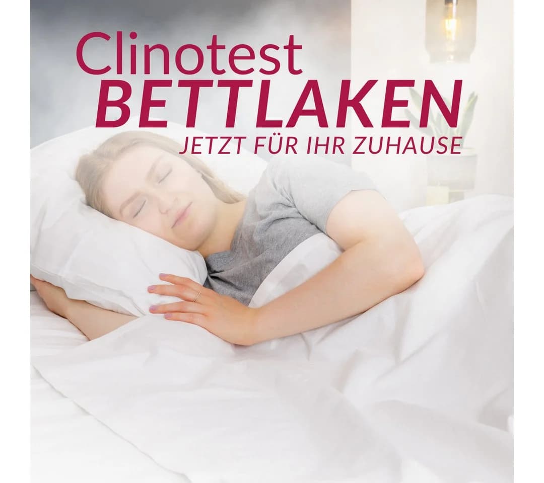 Clinotest Bettlaken ohne Gummizug 100% Baumwolle Weiß Kochfest - Bild 5