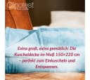 Clinotest Wohndecke Kuscheldecke 100% Polyester Flauschig Bild 3