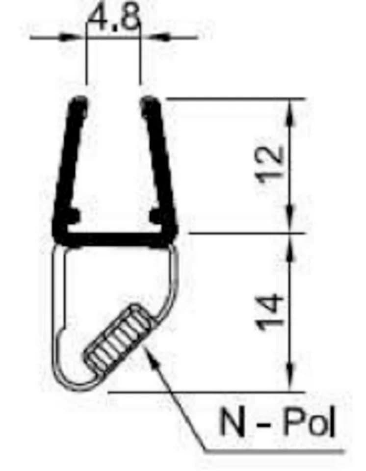 Kristhal Duschdichtung Magnetdichtung 90° transparent 200 cm - Bild 5