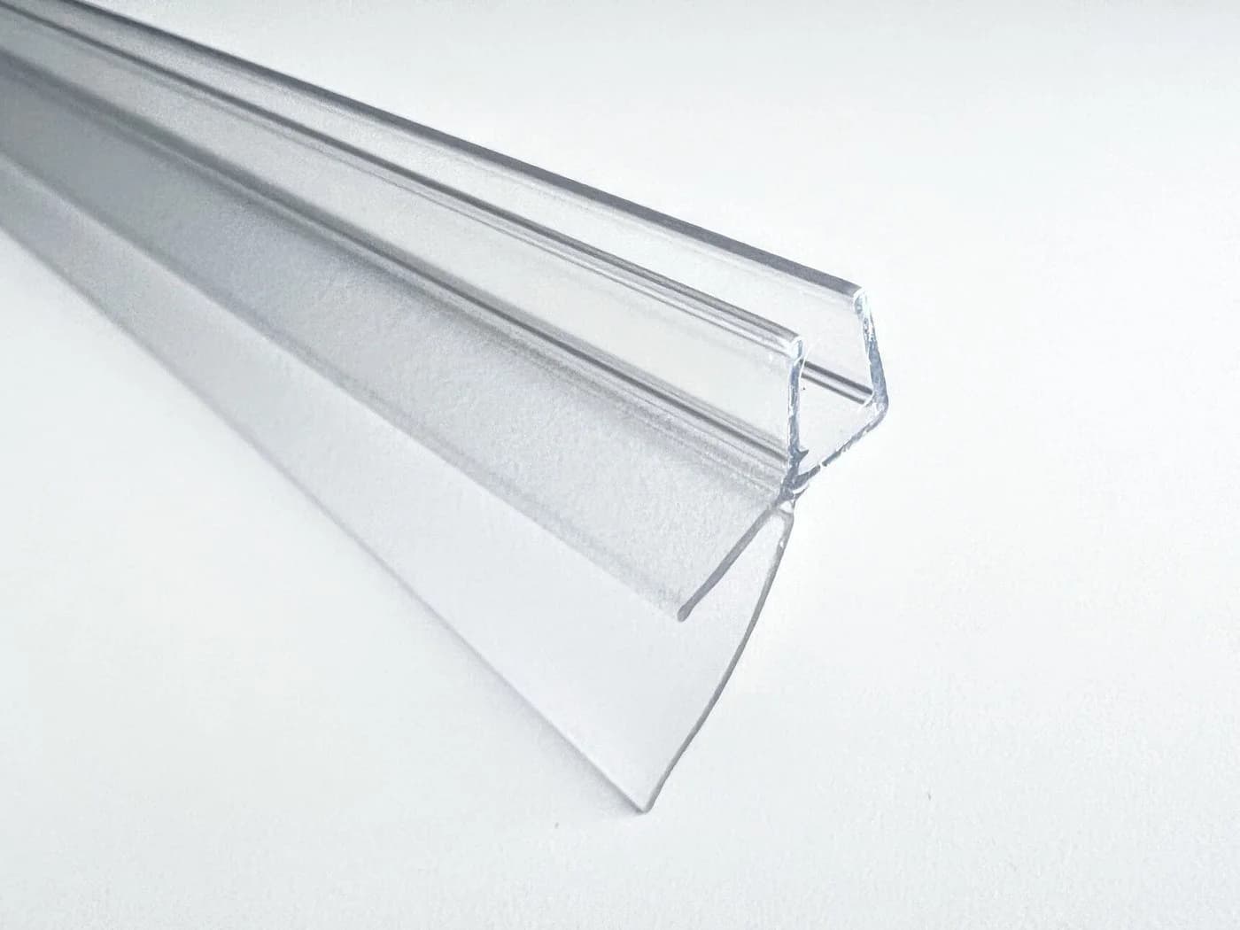 Kristhal Dusch- & Baddesign Duschdichtung Dusch-Türdichtung mit anpassbarer langer Lippe und Abtropfleiste, L: 100 cm
