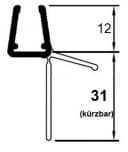 Kristhal Dusch- & Baddesign Duschdichtung Dusch-Türdichtung mit anpassbarer langer Lippe und Abtropfleiste, L: 100 cm Bild 5
