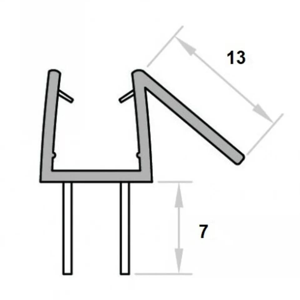 Kristhal Duschdichtung mit doppelter Dichtlippe und Wasserabweisprofil - Bild 4