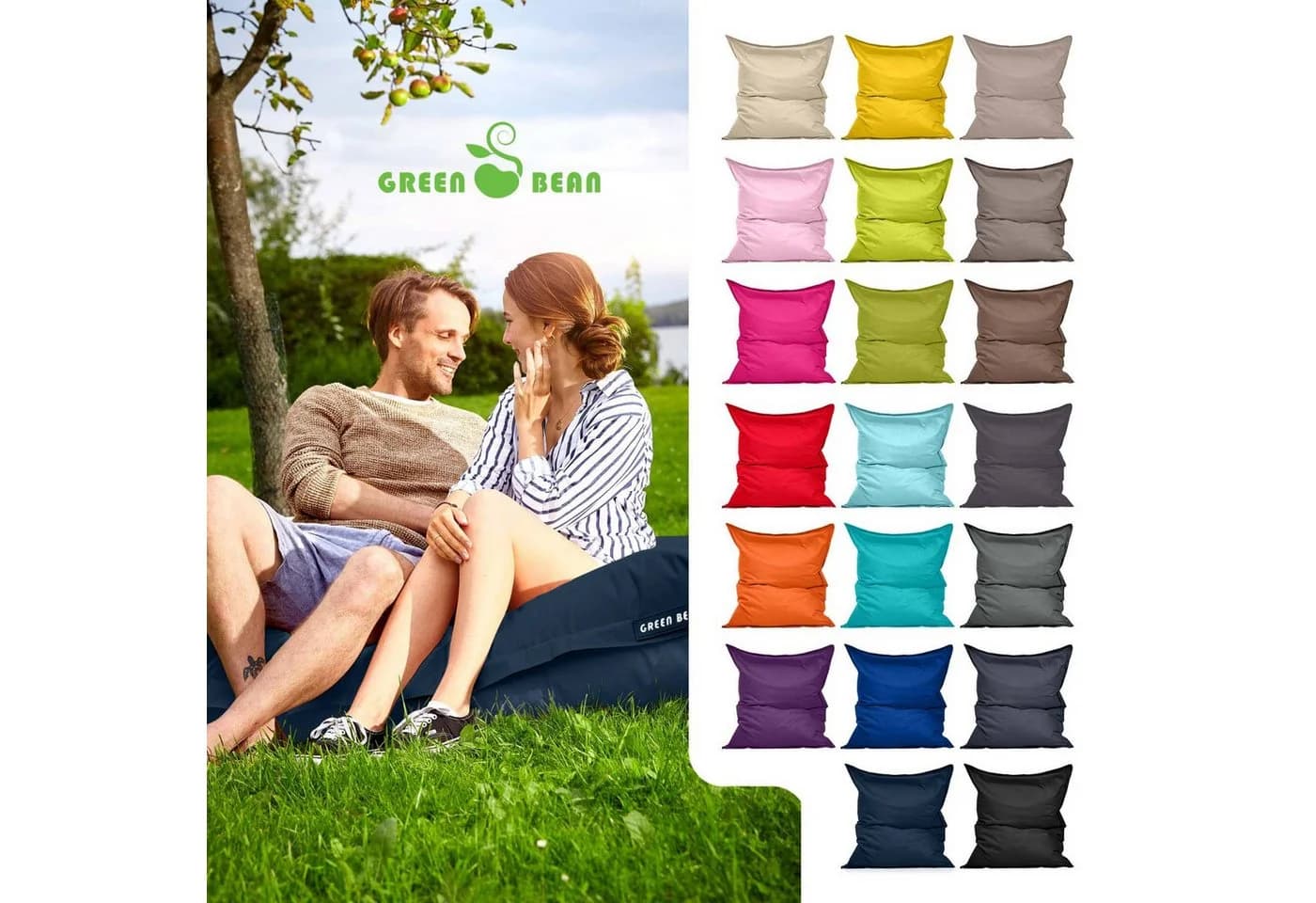 Green Bean XXL Outdoor Sitzsack Dunkelblau Wetterfest