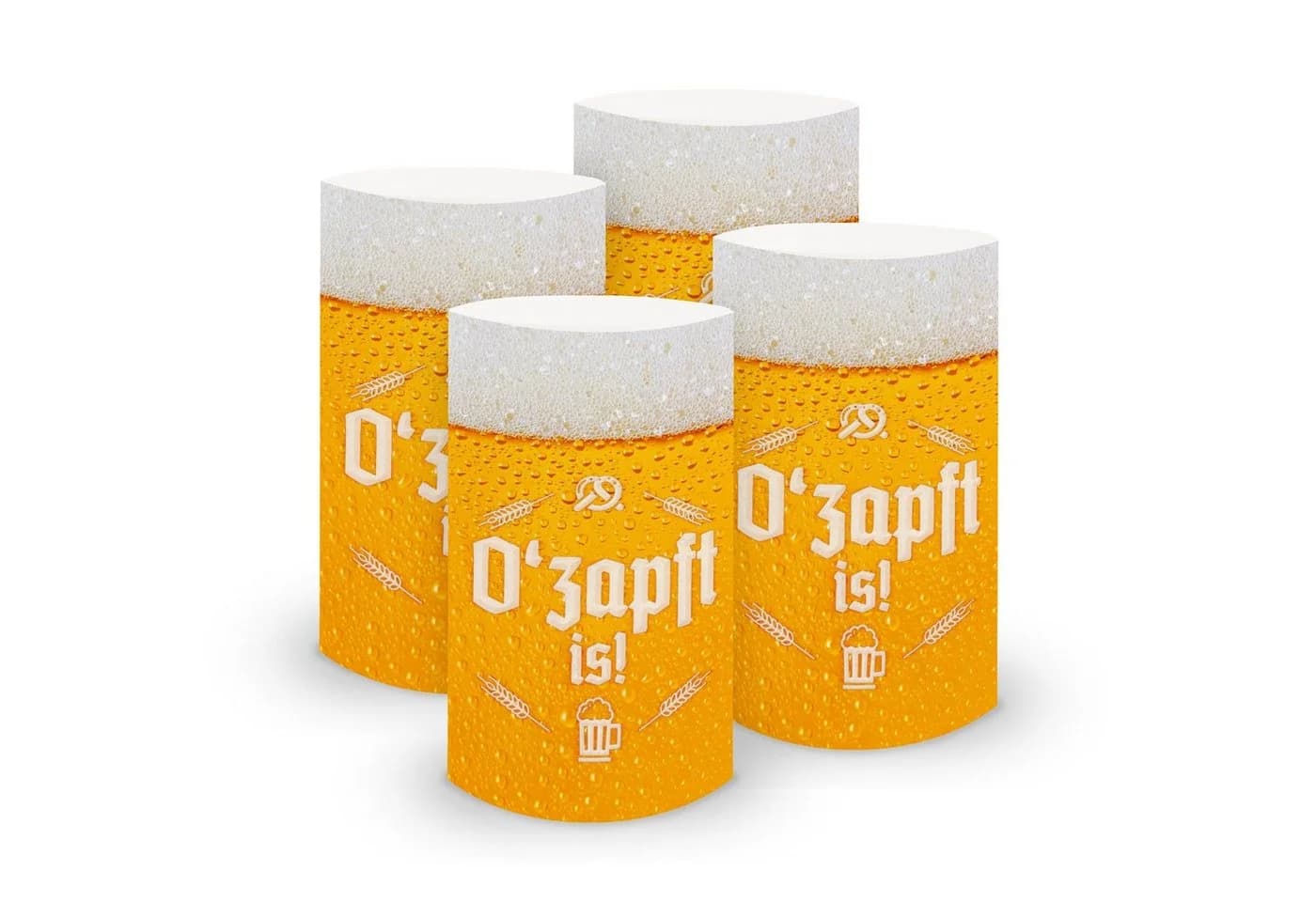 itenga 6x Windlicht klein O zapft is! Bayrisch Bier Rustikal Mottopart - Bild 2