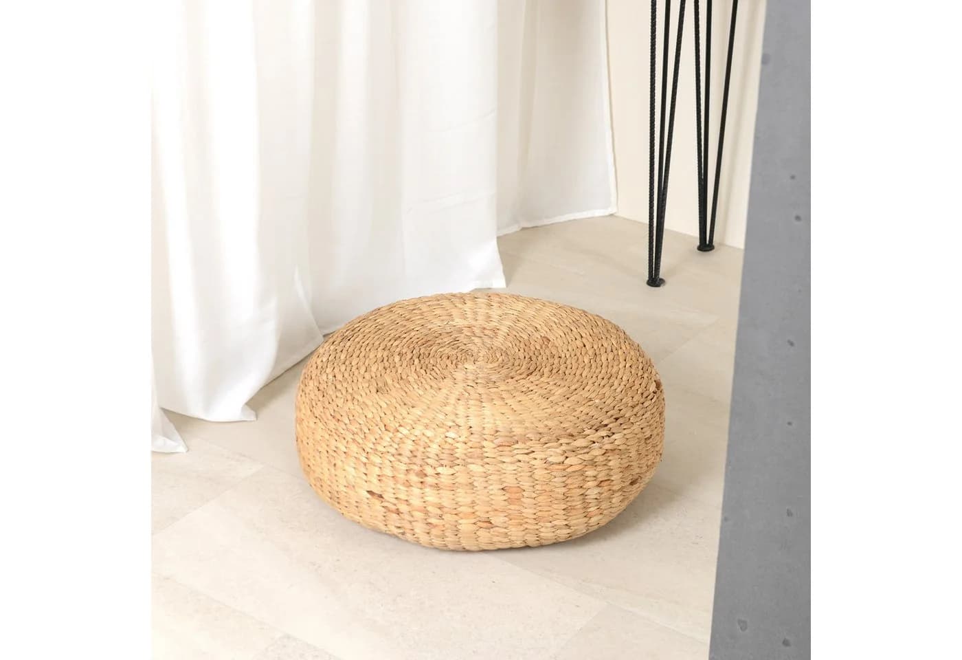 wohnfreuden Hocker Bruno Wasserhyazinthe Natur Modern - Bild 3