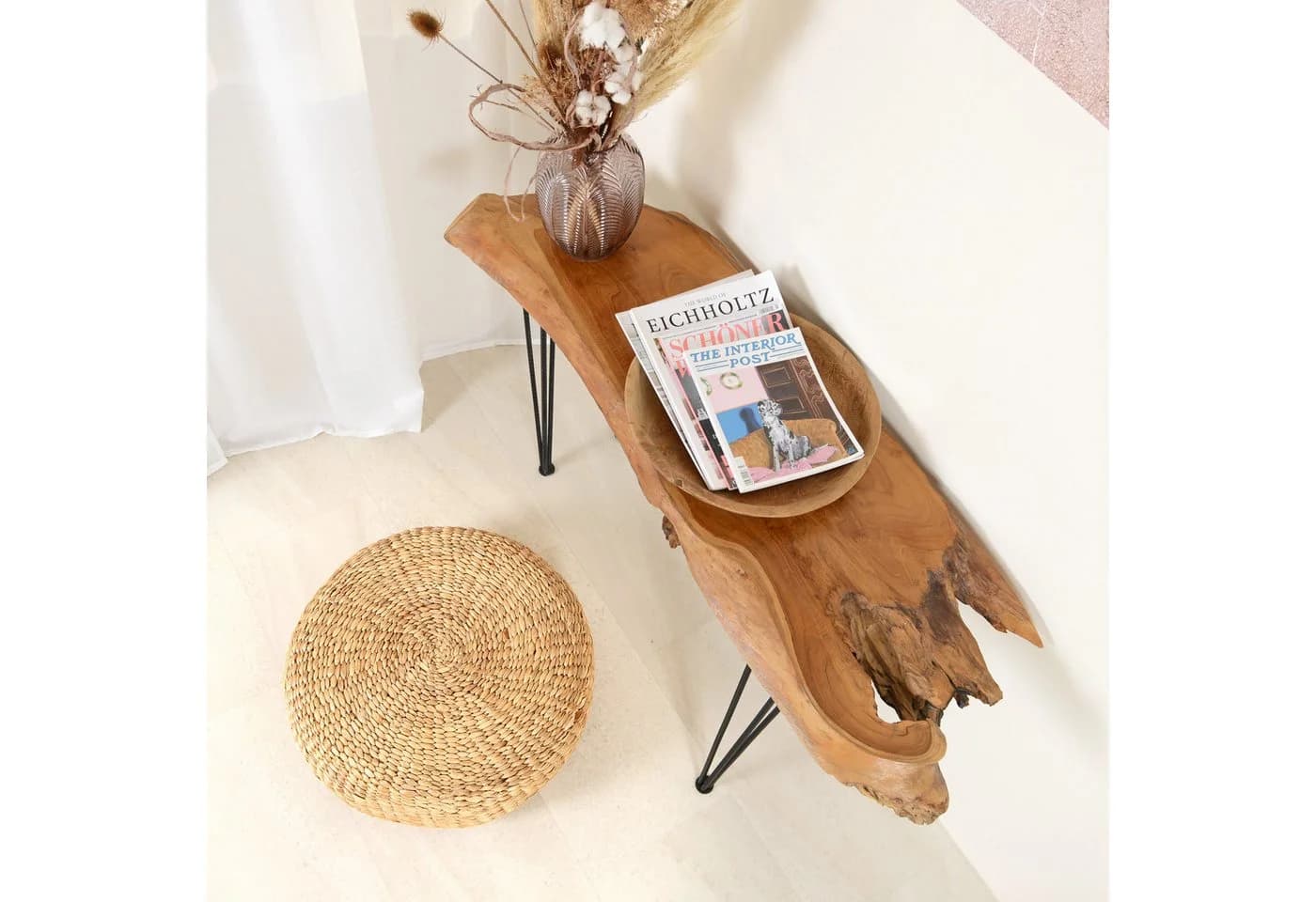 wohnfreuden Hocker Bruno Wasserhyazinthe Natur Modern - Bild 4
