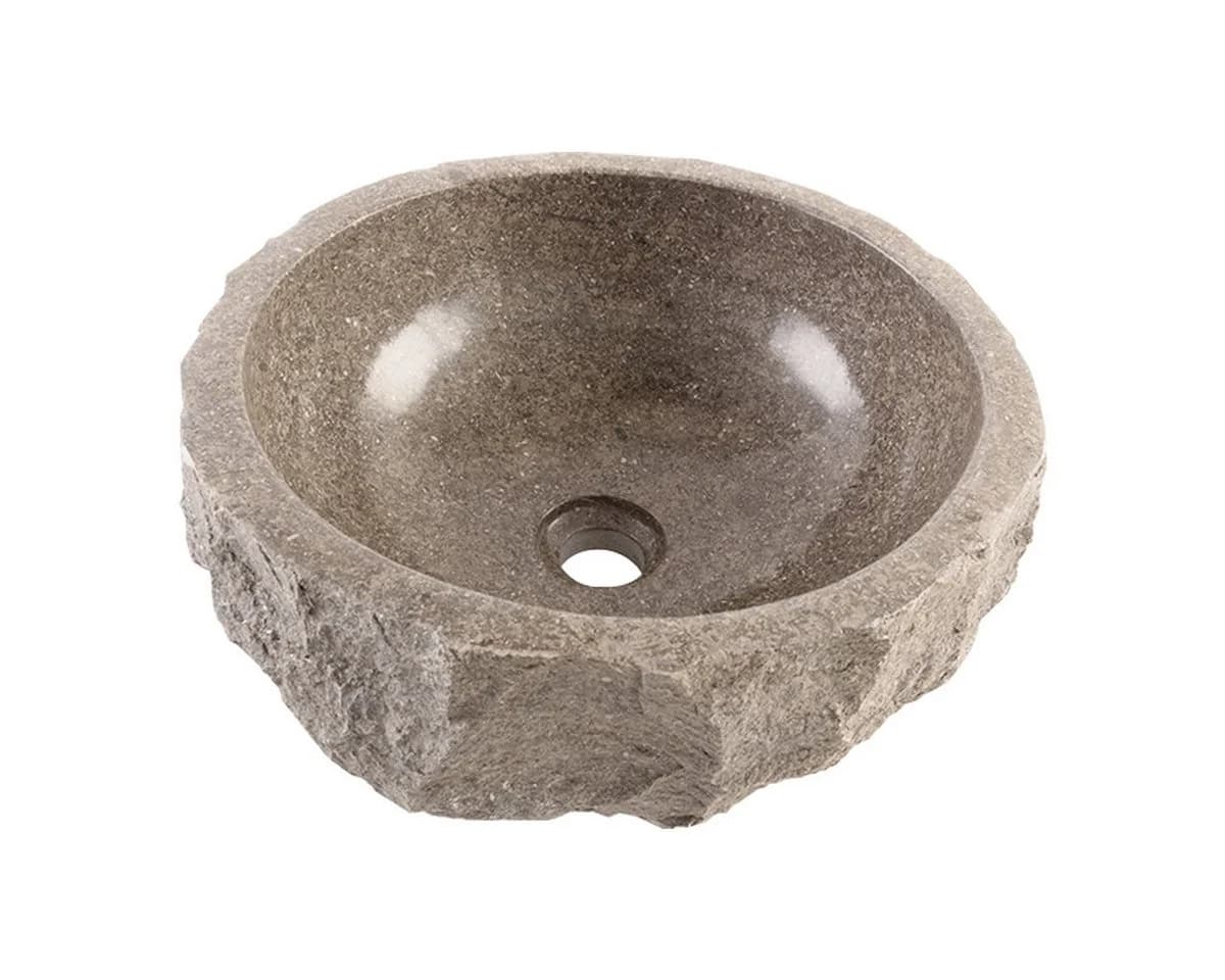 wohnfreuden Aufsatzwaschbecken Erosi Marmor 30 cm grau - Bild 2