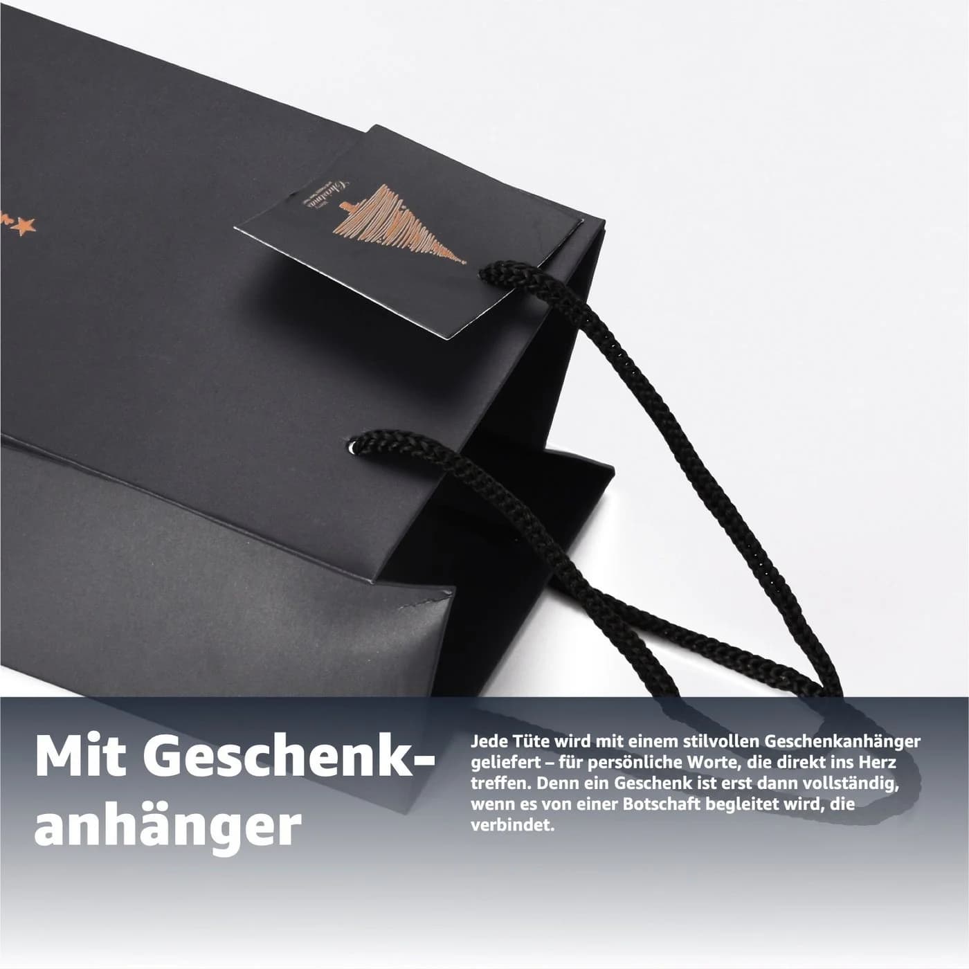 TK Gruppe 12x XXL Flaschentüten Weihnachtstaschen Geschenktüten Weintüte mit Geschenkanhänger - Bild 3