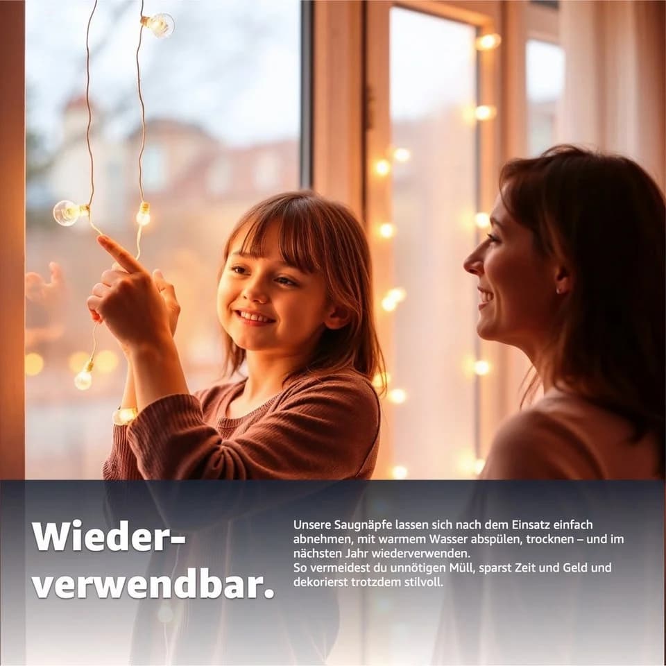 Weihnachtswunder® Klebehaken 20x Saugnäpfe Transparent für Lichterketten - Bild 4