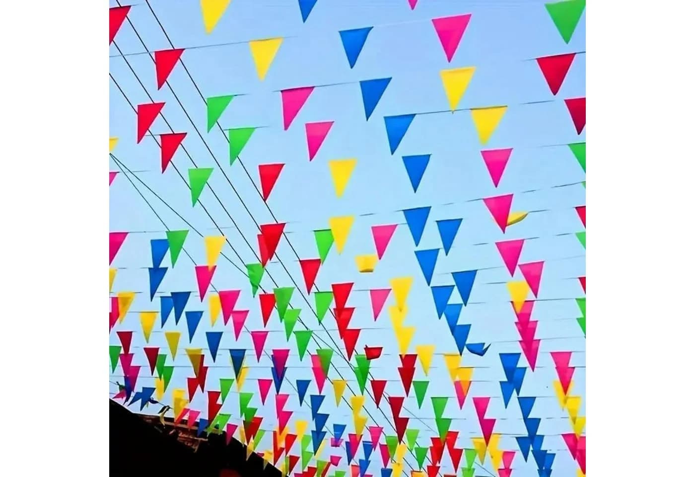 Dekotalent® Wimpelkette 100 Meter Bunt Party Dekoration - Bild 2