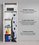 mokebo Mehrzweckschrank Sonoma Eiche Weiß 180 cm Bild 1