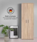 mokebo Mehrzweckschrank Sonoma Eiche Weiß 180 cm Bild 5