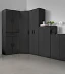 mokebo Mehrzweckschrank Der Schlanke Schwarz Modern Bild 4
