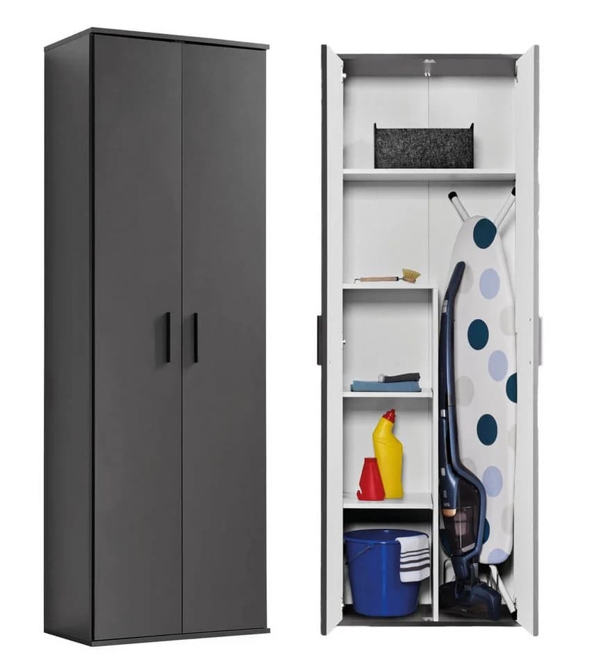 mokebo Mehrzweckschrank Schwarz Anthrazit mit 4 Böden - Bild 2