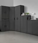 mokebo Mehrzweckschrank Schwarz Anthrazit mit 4 Böden Bild 4
