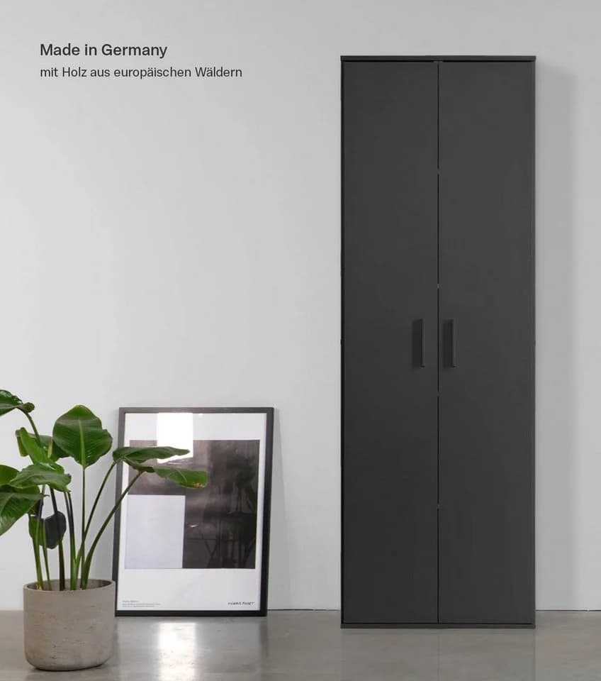 mokebo Mehrzweckschrank Schwarz Anthrazit mit 4 Böden - Bild 5