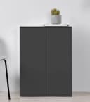 mokebo Mehrzweckschrank Schwarz 2-türig mit Einlegeboden Bild 5