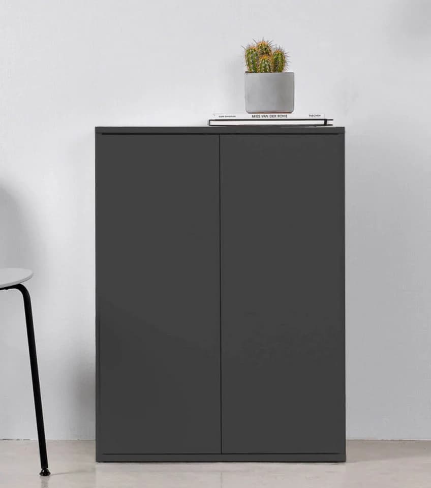 mokebo Mehrzweckschrank Schwarz 2-türig mit Einlegeboden - Bild 5