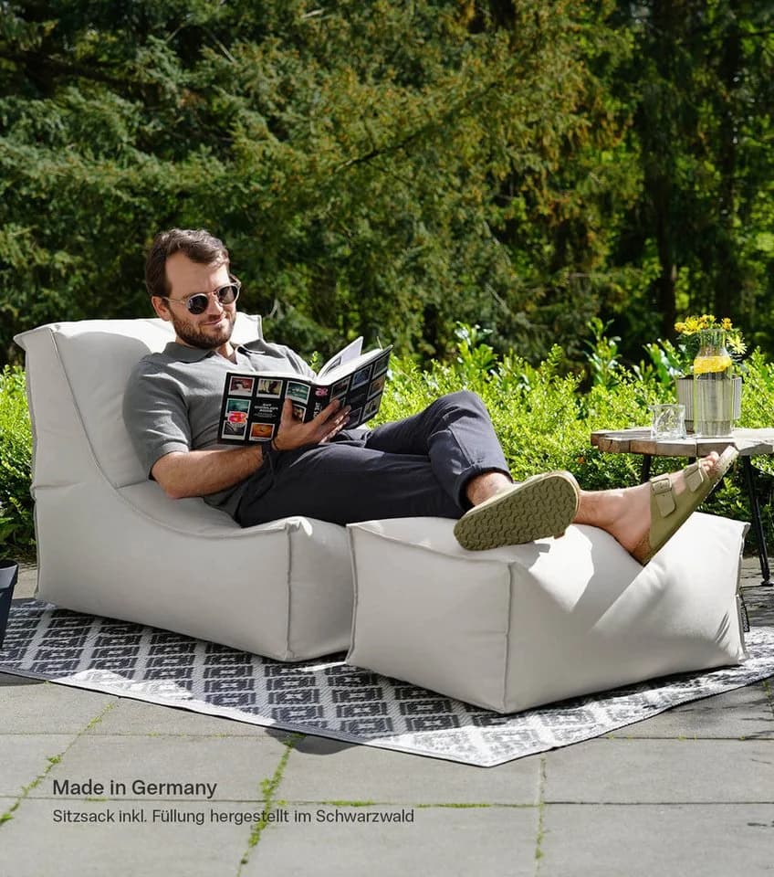 mokebo Sitzsack Sundowner Grau Outdoor Bean Bag - Bild 3