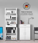mokebo Schrank-Set Grau 2er-Set Mehrzweckschrank Schubladenschrank Bild 1