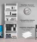 mokebo Schrank-Set Grau 2er-Set Mehrzweckschrank Schubladenschrank Bild 3