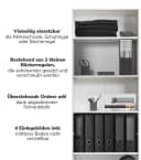 mokebo Bücherregal Weiß Melaminbeschichtung Aktenregal Standregal Bild 1