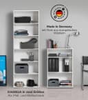 mokebo Bücherregal Weiß Melaminbeschichtung Aktenregal Standregal Bild 4