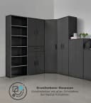 mokebo Bücherregal Der Bücherwurm Anthrazit Schwarz Holzregal Bild 3
