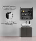 mokebo Spiegelschrank Die Badenixe Anthrazit Schwarz Wandschrank Bild 1