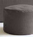 mokebo Pouf Der faule Lenz rund Cordstoff Anthrazit Bild 4