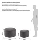 mokebo Pouf Der faule Lenz rund Cordstoff Anthrazit Bild 5